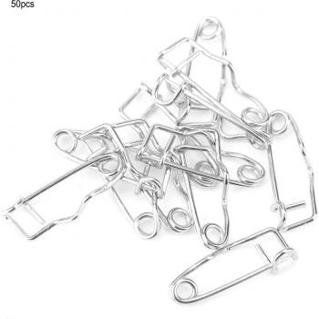 50pcs Metal Clasp Pins for Sewing