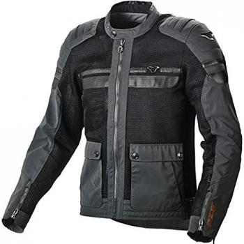 Giacca Tessile Moto Macna Fluent NightEye Reflective Nero Grigio 3XL