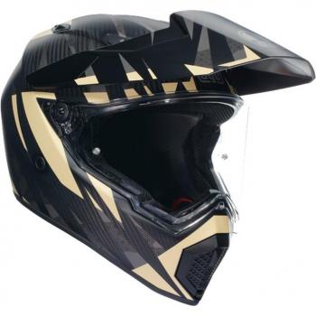 Casque moto intégral AGV AX9 Steppa 06 Noir Beige taille L