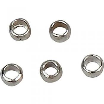 100 perles à écraser argentées de 2,5 mm