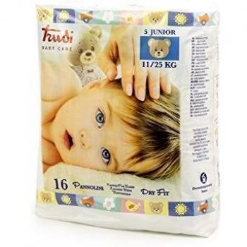 TRUDI BABY CARE PANNOLINO BAMBINI JUNIOR 11/25 KG 16 PEZZI