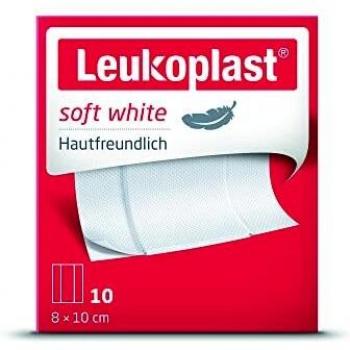 Essity Leukoplast Soft White Medical Dressings 10 Pack, 8 x 10 cm