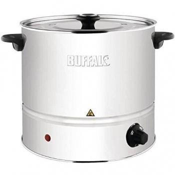 Buffalo Stainless Steel Cooking Pot with Lid and Steamer Function