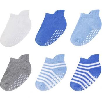 Calcetines de bebé antideslizantes de lana y algodón orgánico, 6 pares/set