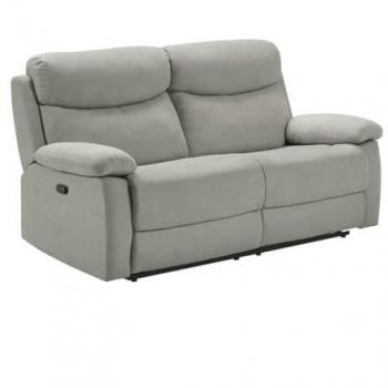 Canapé Relaxant 3 Places Gris Clair Tarifa, Tissu Waterproof