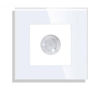Interruptor de movimiento infrarrojo KOOB frontal cristal blanco