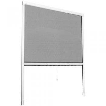Adjustable Tectake White Roll‑Out Flyscreen – 900mm by 1600mm