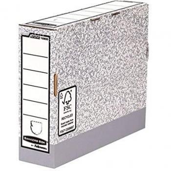 A4 80mm Grey Transfer File Set – Bankers Box FastFold, 10 Units