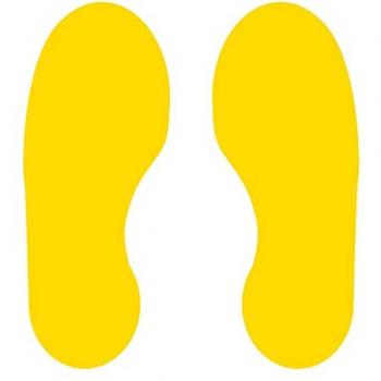 Industrial Yellow Trail Markers (300mm x 100mm) – 5 Pair Adhesive Sign