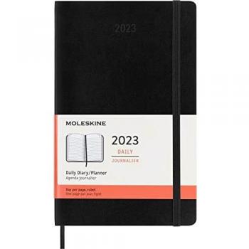 Moleskine Large Daily Planner 2023, Soft Cover, Black