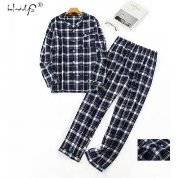 Herren Nachtwäsche Set aus Flanell mit Karomuster