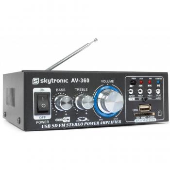 Stereo‑AV‑Receiver Skytronic AV‑360 – Klemmleistenanschluss, MP3, FM, SD