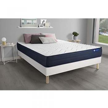 Matelas ACTIMEMO Life 180x200 Mémoire de Forme 5zones de Confort + sommier KIT Blanc