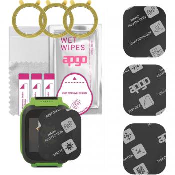 Verre protecteur apgo MATTE pour montre Forever Kids – Pack de 3 – modèle KW‑200
