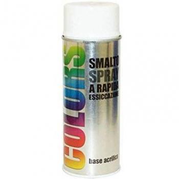 Vernice Spray Acrilica Lucida, Bianco Puro RAL9010, 400ml