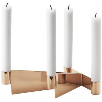 PVD Finish Urkiola Candle Holder in Rose Gold – Size A (3586014)