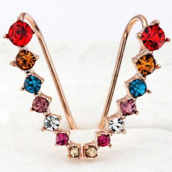 Bijoux d'oreilles étoilés en strass