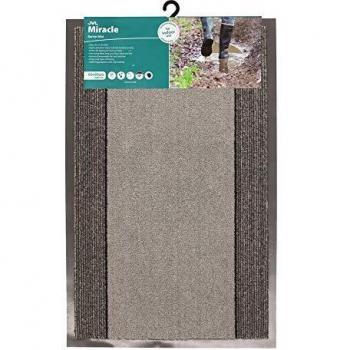 JVL Miracle Barrier Mat Grey Charcoal Stripes 60x90cm