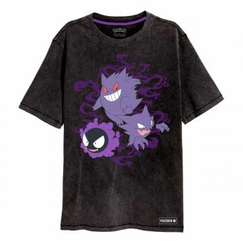 Gaming T-Shirt Pokémon – Ghosts‑Design, schwarz, Größenbereich S–XXL