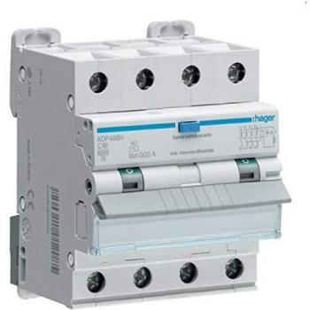 Hager Diff Magn 4p 30ma Ac 10a 6ka C 4m