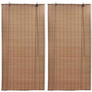 Prolenta Premium: Tende Bambù Marrone 2pz, 100x160 cm