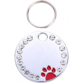 Durable Pet Dog ID Tag Paw Print