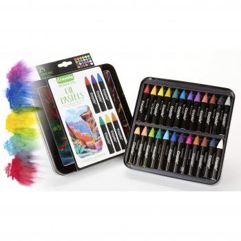 Crayola 24 Color Oil Pastels in Decorative Holder