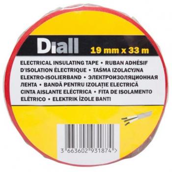 Fita Isolante 33m x 19mm Vermelha Diall