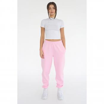 Baby Pink Kaiia Logo Cuffed Joggers