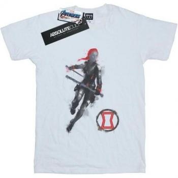 Avengers Endgame Black Widow Graphic T-Shirt for Boys (12-13 Years, White)