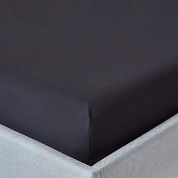 Drap-housse noir 90 x 190 cm 200 fils en coton égyptien