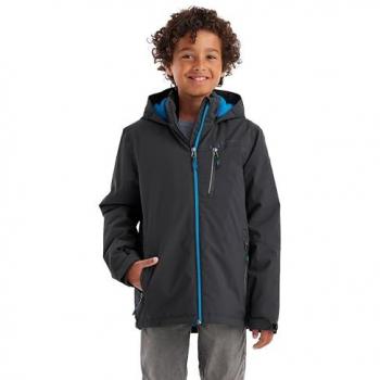 KILLTEC KOW 159 BYS JCKT – Kinder-Winterjacke, schwarz, 176 cm, wasser‑ & winddicht, Fleece‑Innenfutter