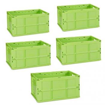 Relaxdays Cajas Resistentes 5x60 Litros