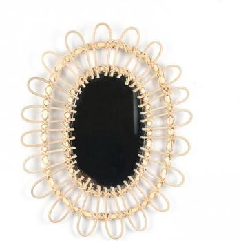 Miroir miroir rotin « Salon Chic » – suspension élégante