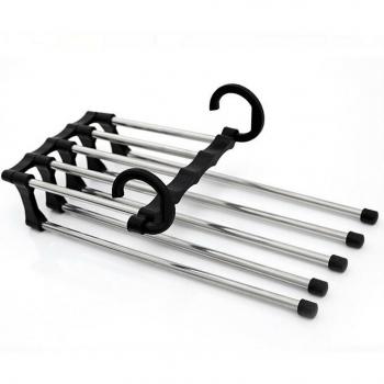 All‑In‑One 5‑Element Wardrobe Hanger – Stainless Steel Magic Closet Organizer