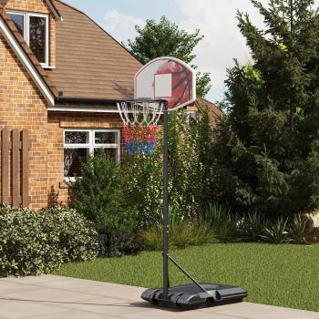 Basketball Stand with Adjustable Height and Wheels, 179-209cm