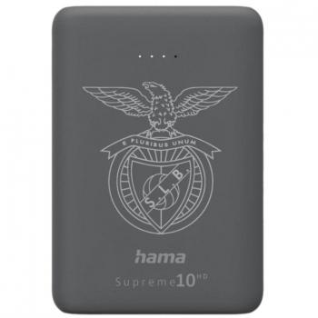 Supremo 10HD Hama Benfica: Powerbank 10 000 mAh con 3 Conexiones – Gris