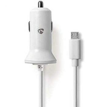 Nedis Caricabatteria Auto 12W Micro USB Bianco