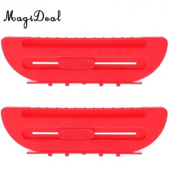 2 Pieces Air Hockey Goal Door and Score Counter Set (Red)