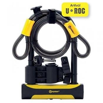 ANTIVOL VELO U 180 X 245MM AUVRAY ROC NOIR + CABLE 1000MM DIAMETRE 12