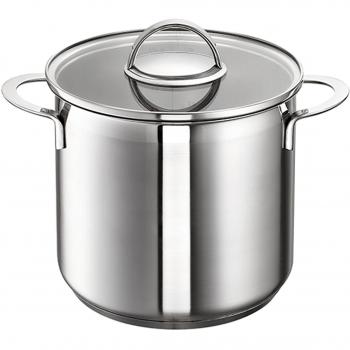 SCHULTE‑UFER Topf‑Set “Little Lilly” – 1 × Topf, Glasdeckel, Dämpfeinsatz, Stellring (Ø 18 cm)