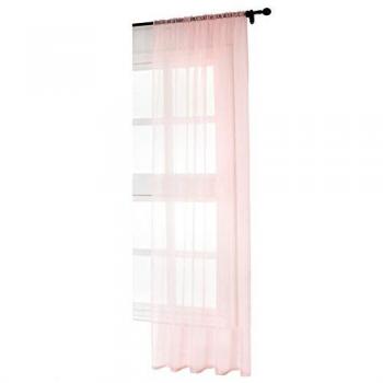 Rideau en Voile WOLTU pour Balcon 140x245 cm Rose