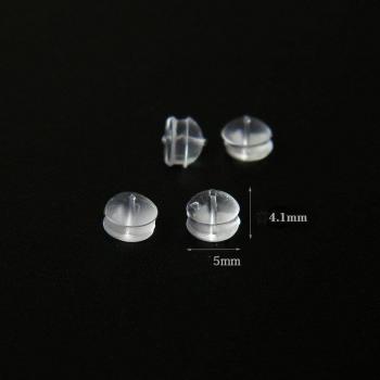 Accessoires de boucles d'oreilles en silicone transparent