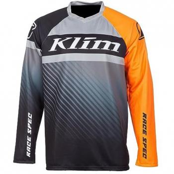 Klim T-shirt à Manches Longues Revolt Noir Gris Orange Taille L