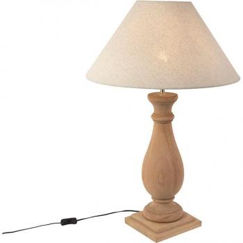 Iluminación Madera y Lino: Lámpara Mesa Burdock Beige