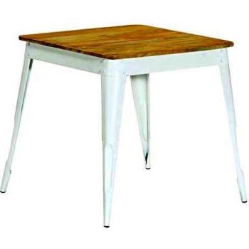 Mesa de Comedor Estable vidaXL Madera Maciza 75x75x76cm