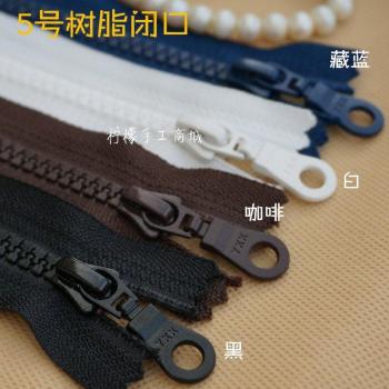 YKK cremallera de resina 5, cierre para ropa y bolsillos 15-25cm azul oscuro