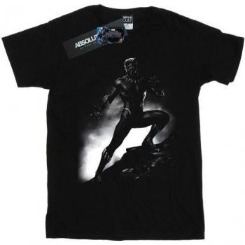 Marvel Damen Baumwoll-T-Shirt Boyfriend mit Black Panther Design