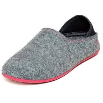 Gottstein Wool Slip‑On Innetofflor – 100 % Schurwolle, grau, Größe 40