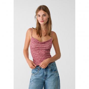 Burgundy Short Printed Top XL